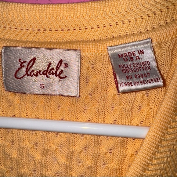 Elandale Elegant Yellow V-Neck Sweater Vest - Picture 2 of 3